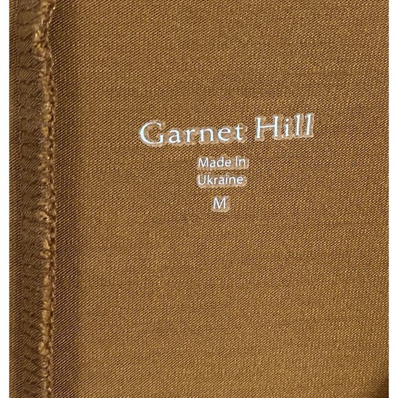 Garnet Hill Scoop Neck Trapeze Dress Orange Brown Size Medium Knee-Length Tencel - Picture 3 of 9